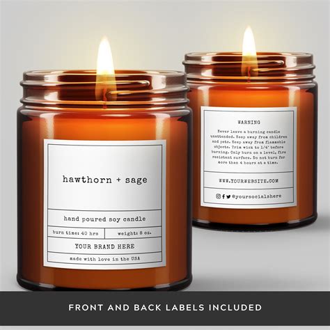Etsy Candle Label Template